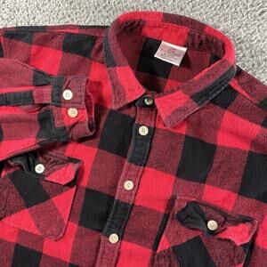 Rothco Flannel Shirt Mens 4XL Red Black Buffalo Plaid Extra Heavyweight Brawny